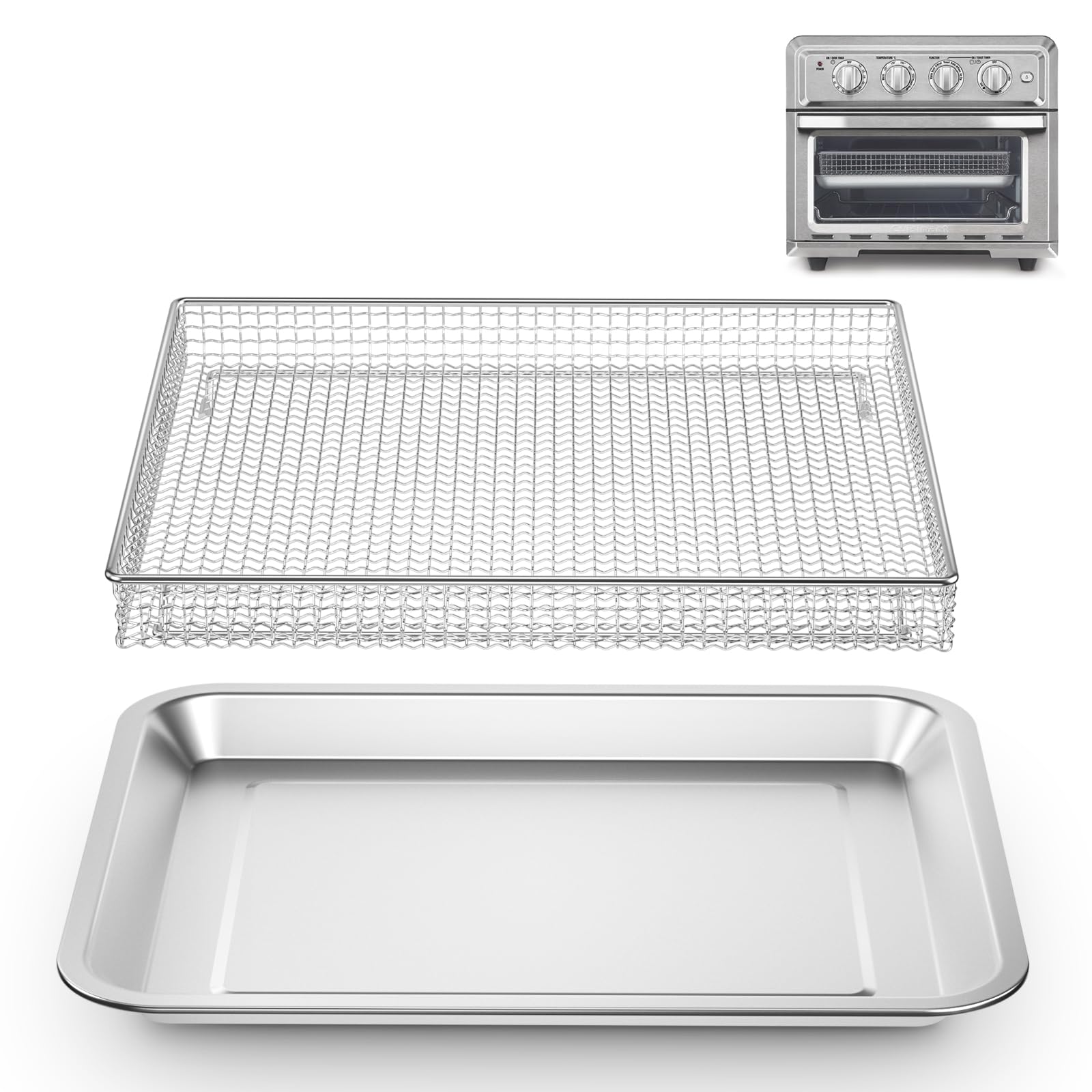  Cuisinart Stainless Steel Air Fryer Basket and Tray for TOA-060 and TOA-065
| Stainless Steel Air Fryer Basket and Tray