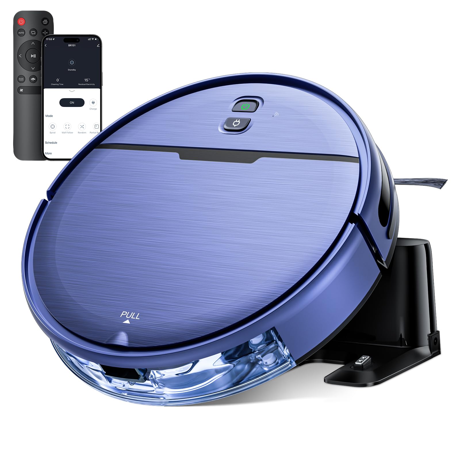 Robot Vacuum and Mop Combo for Home with Smart App Control, Robotic Vacuum for Pet Hair Removal, Auto Scheduling and Rec