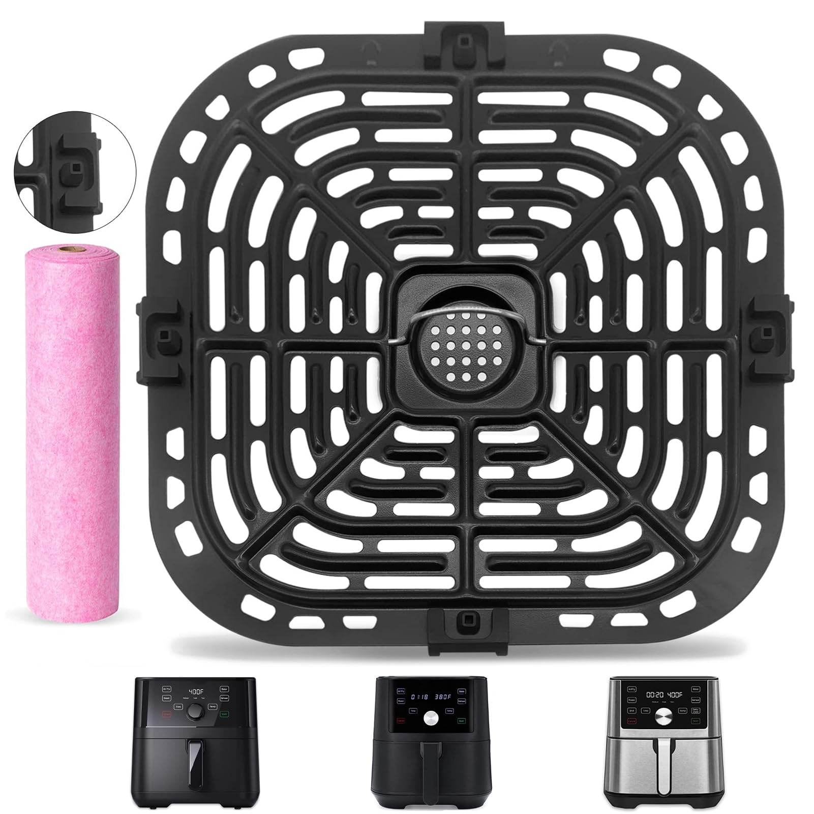 Original Replacement Air Fryer Grill Plate for Gourmia Instant Vortex 6 in 1 5.7QT 6QT GAF735 6QT, Dishwasher Safe
| Go